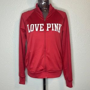 Vintage VS Pink Arkansas Razorbacks Zip Jacket Red